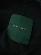 NATIVE VILLAGE ネイティブ ヴィレッジ ラミー リネン コットン サマー ニット トップス 黒 ブラック  【中古】