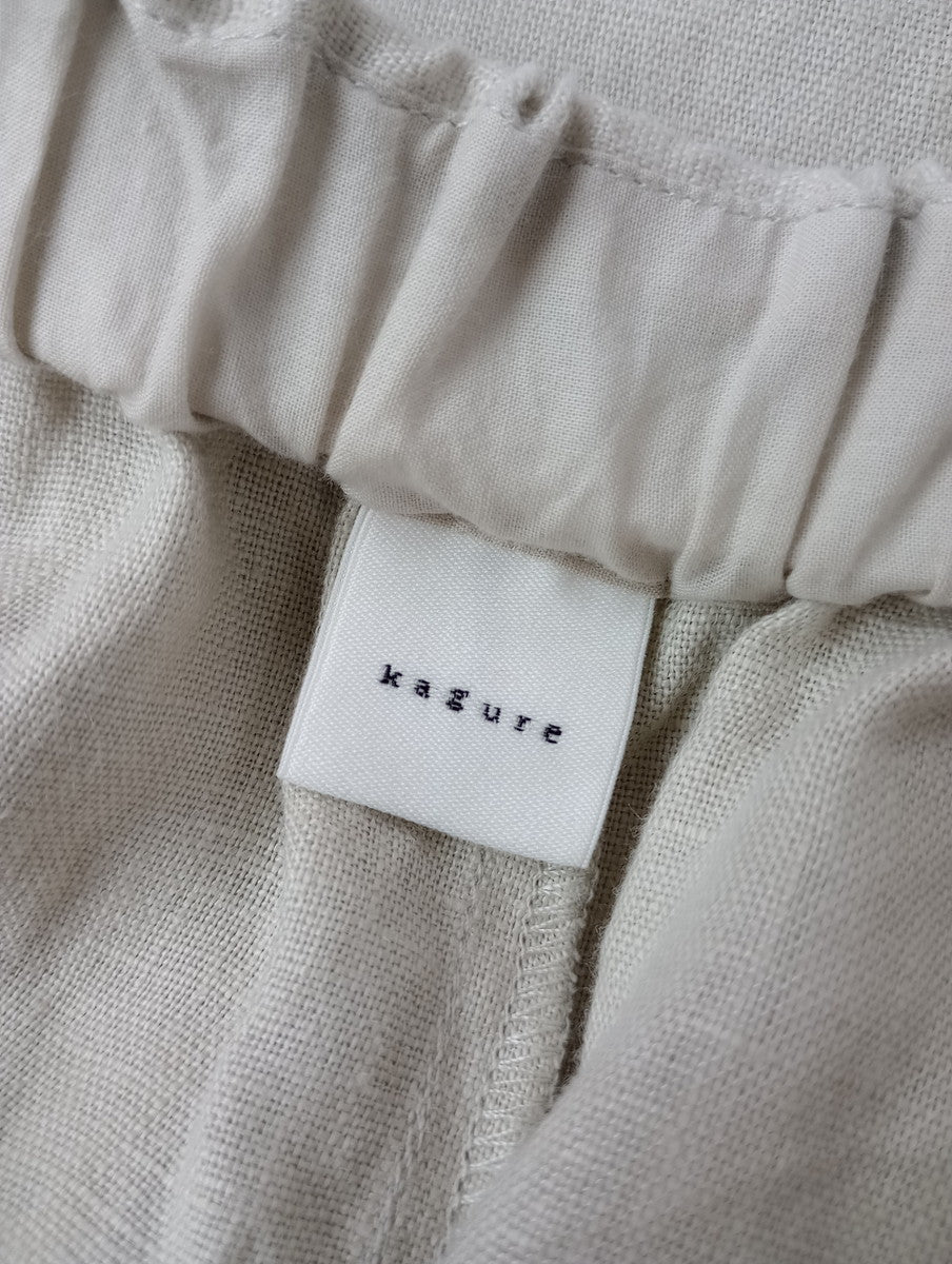 kagure かぐれ アーバンリサーチ リネン 麻 100％ ボリュームパンツ  生成り  アイボリー  FREE 【中古】