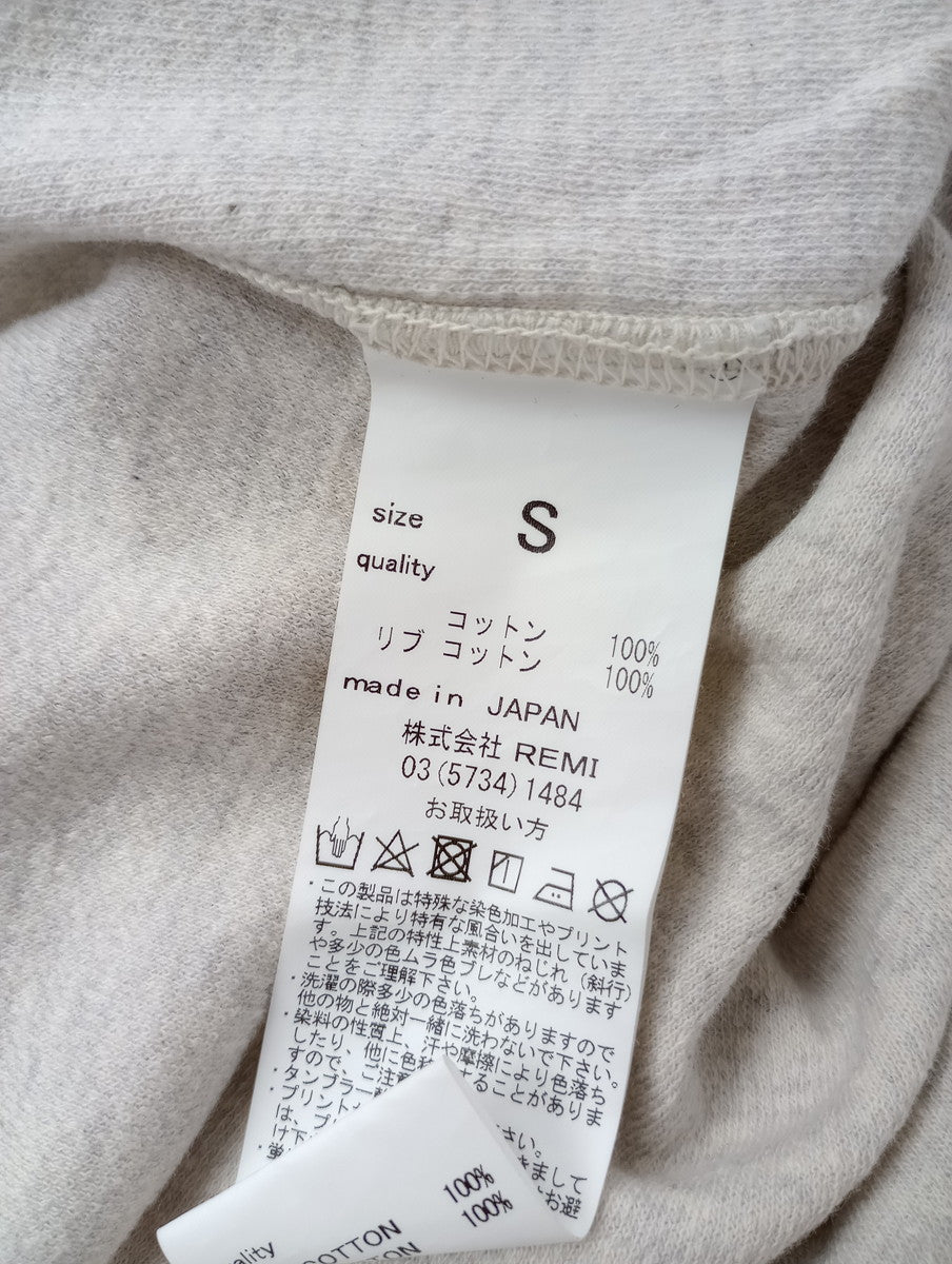 REMI RELIEF  レミレリーフ  ロング スリーブ Tシャツ  長袖 カットソー トップス  サーマル  杢グレー  S 【中古】