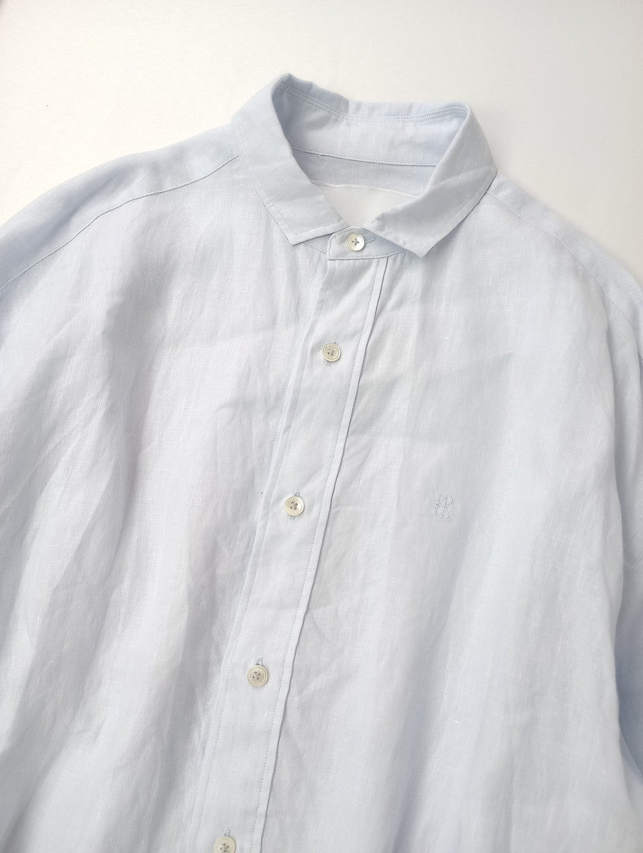 TICCA  ティッカ  リネン スクエア ビッグ シャツ  ライトブルー  ユニセックス 【中古】
