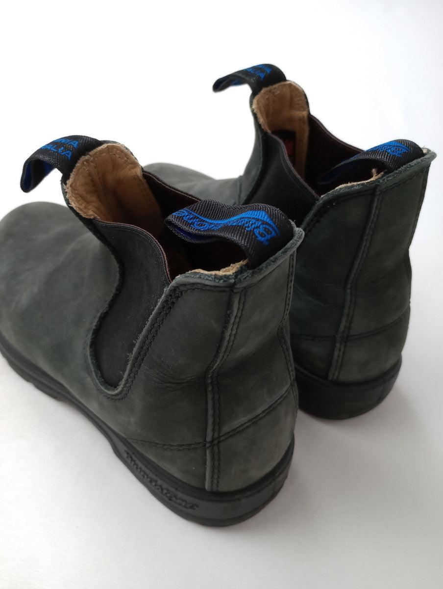 Blundstone ブランドストーン サイドゴア ブーツ レザー  グレー  墨黒 4  【中古】