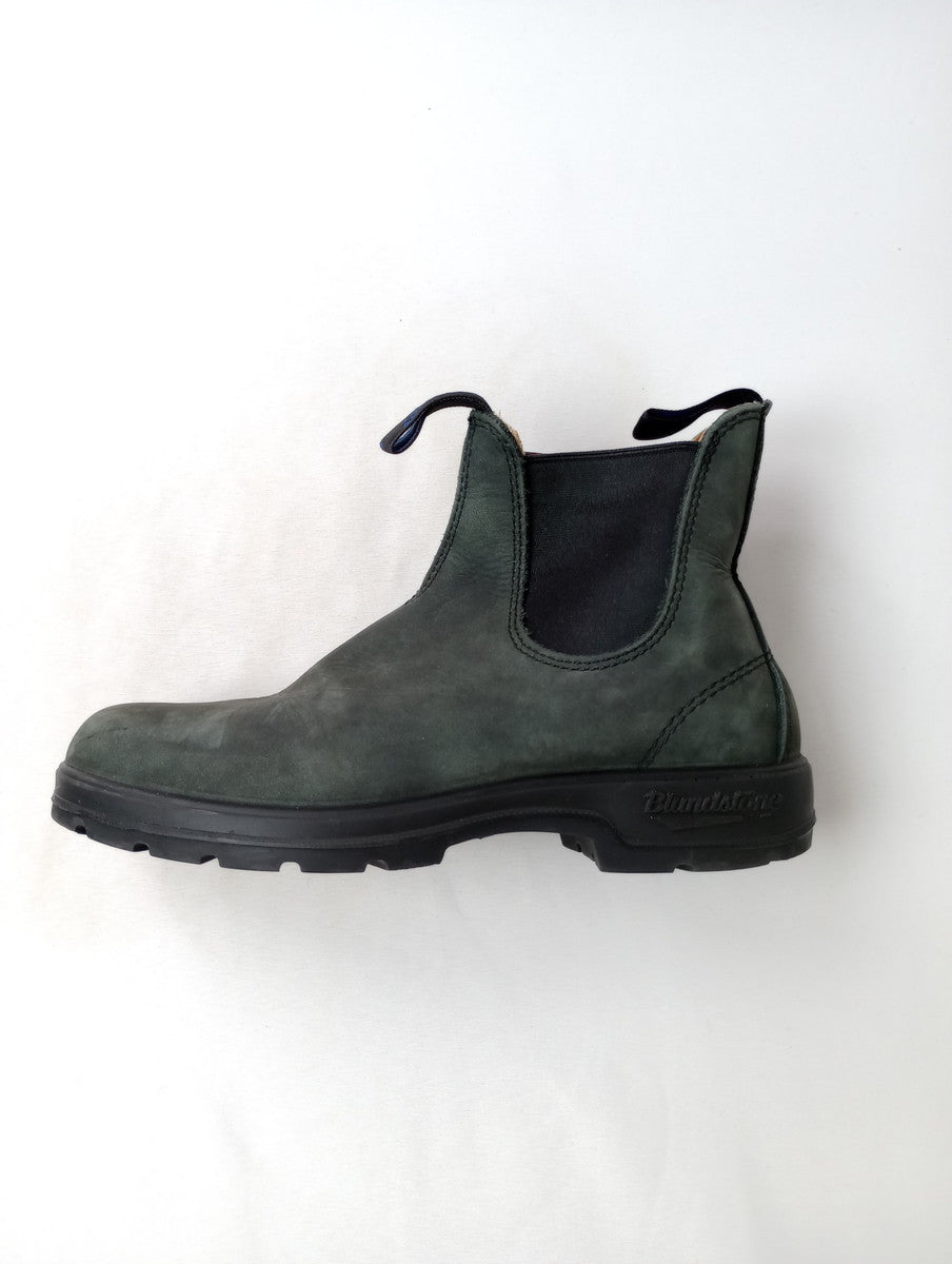 Blundstone ブランドストーン サイドゴア ブーツ レザー  グレー  墨黒 4  【中古】