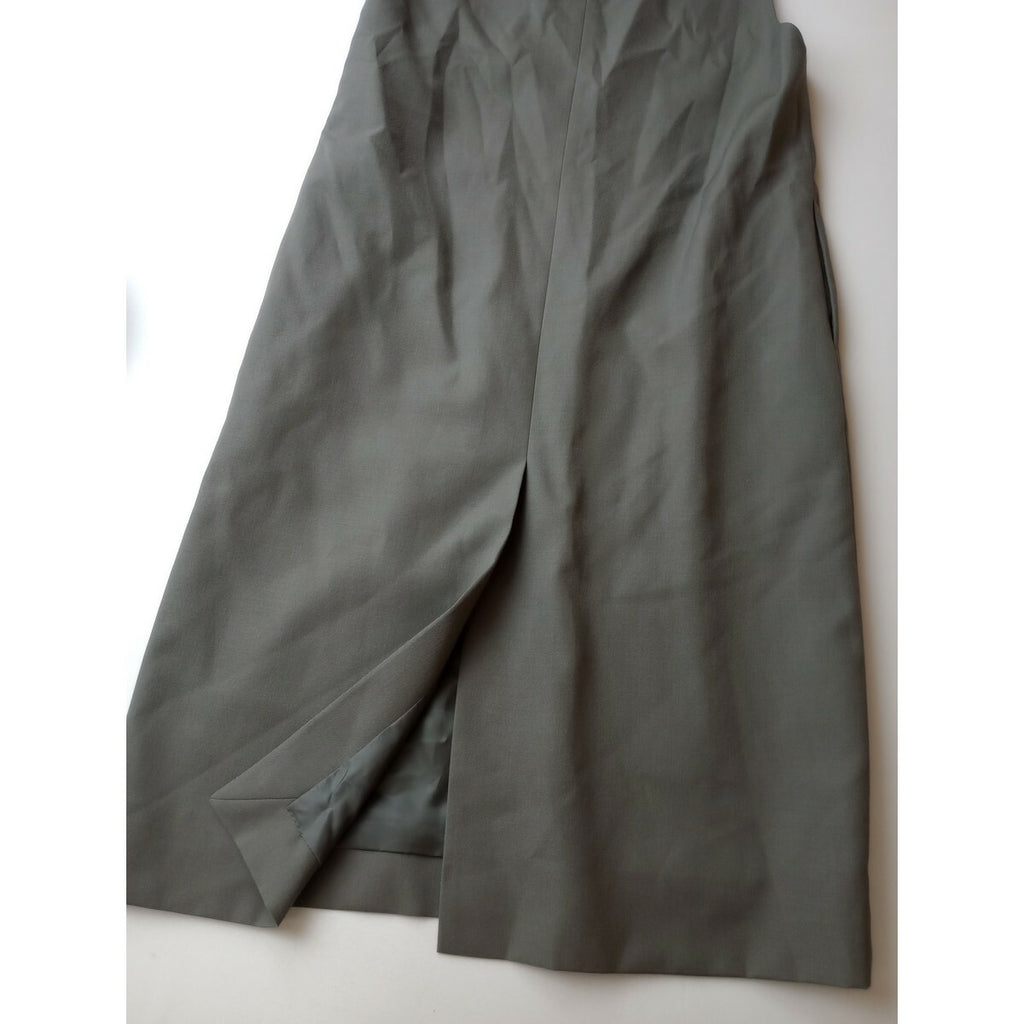22AW LOEFF ロエフ ギャバ Vネック ワンピース ロング ベスト カーキ【中古】
