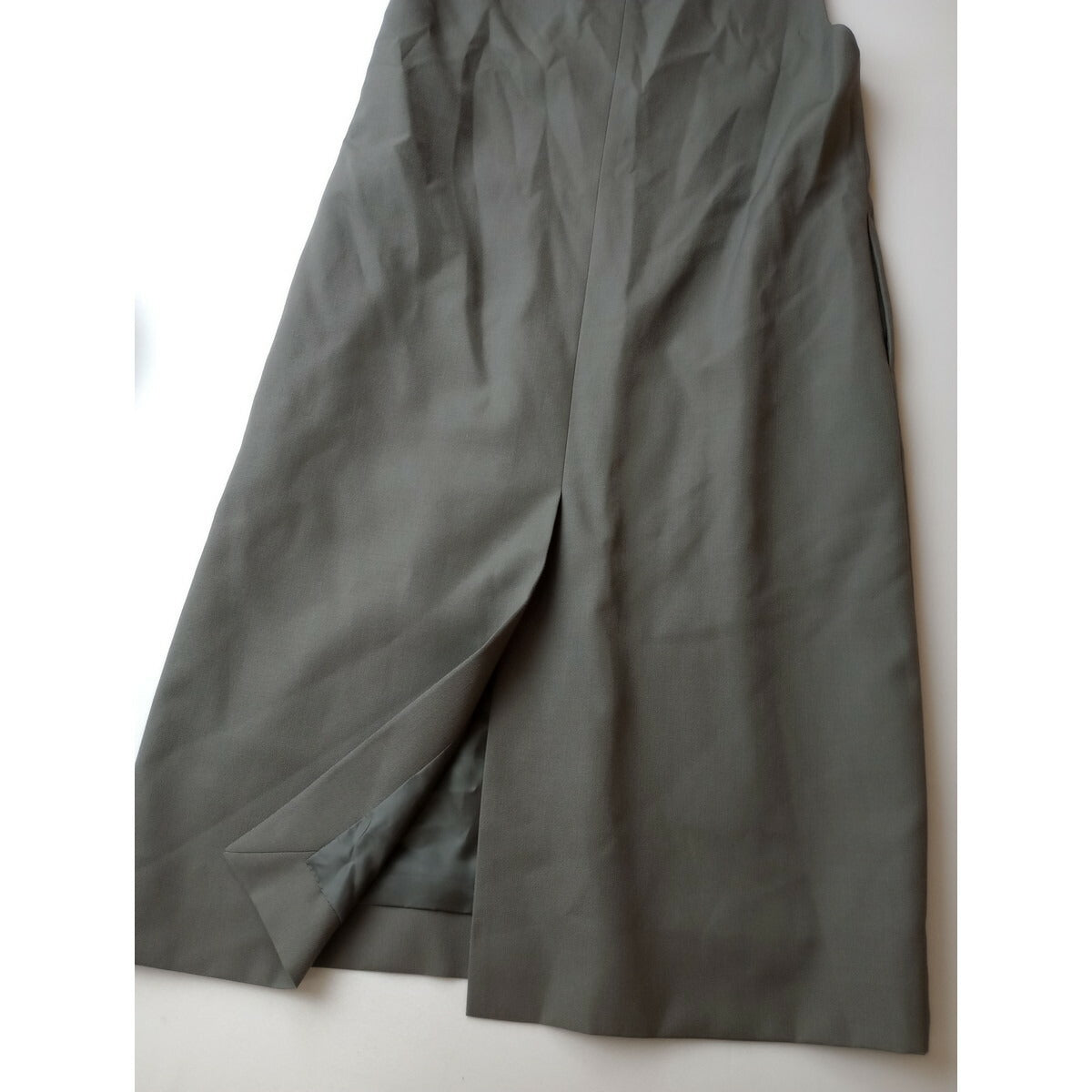 22AW LOEFF ロエフ ギャバ Vネック ワンピース ロング ベスト カーキ【中古】