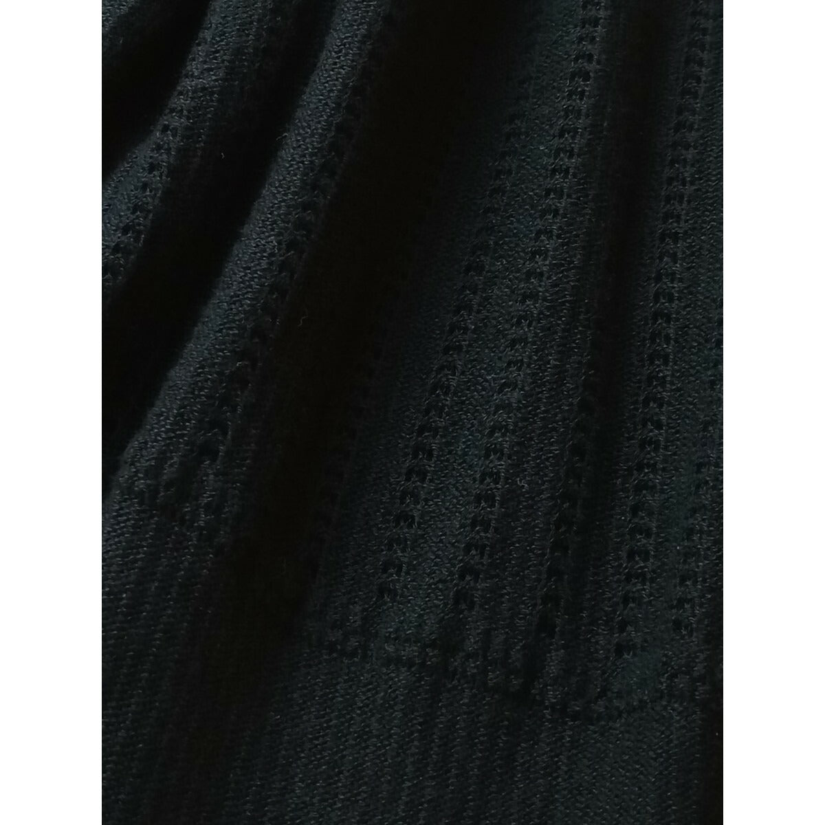 ガサ GASA ロング スリーブ 薄手 ニット トップス 長袖 黒 ブラック【中古】