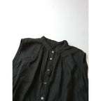 23SS nest Robe ネストローブ リネン サイド レース ノースリーブ ブラウス トップス 黒 ブラック【中古】