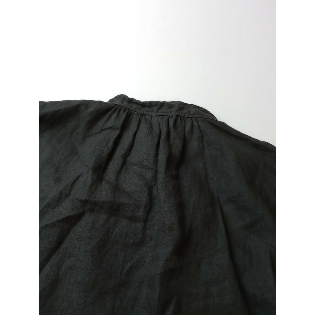 23SS nest Robe ネストローブ リネン サイド レース ノースリーブ ブラウス トップス 黒 ブラック【中古】