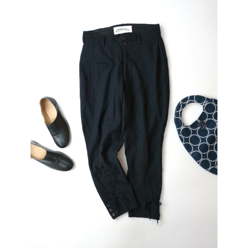ARTS & SCIENCE アーツアンドサイエンス ジョッパーズ パンツ ストライプ ウール 1 黒 ブラック 1 (16M＋2545)【中古】
