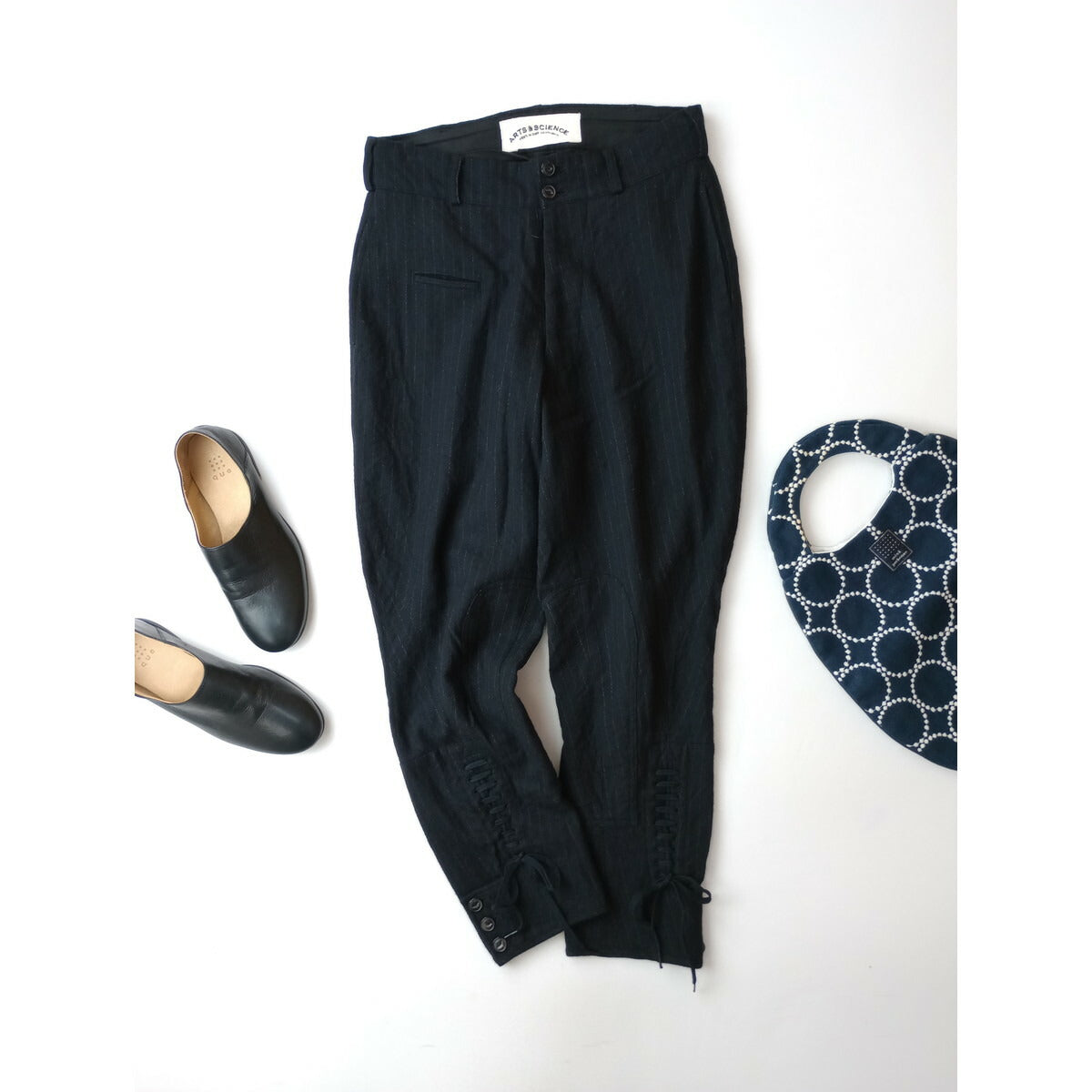 ARTS & SCIENCE アーツアンドサイエンス ジョッパーズ パンツ ストライプ ウール 1 黒 ブラック 1 (16M＋2545)【中古】