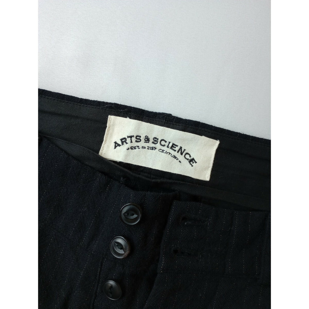 ARTS & SCIENCE アーツアンドサイエンス ジョッパーズ パンツ ストライプ ウール 1 黒 ブラック 1 (16M＋2545)【中古】