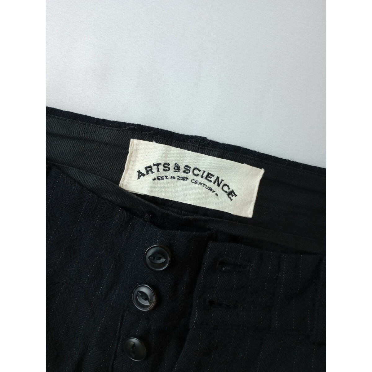 ARTS & SCIENCE アーツアンドサイエンス ジョッパーズ パンツ ストライプ ウール 1 黒 ブラック 1 (16M＋2545)【中古】