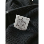 新品 FUMIKA UCHIDA フミカウチダ LONG-SLEEVE THERMAL 異素材切替 ニットセーター長袖 クルーネック ストライプメッシュ ウール グレー Ｌ