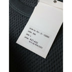 新品 FUMIKA UCHIDA フミカウチダ LONG-SLEEVE THERMAL 異素材切替 ニットセーター長袖 クルーネック ストライプメッシュ ウール グレー Ｌ
