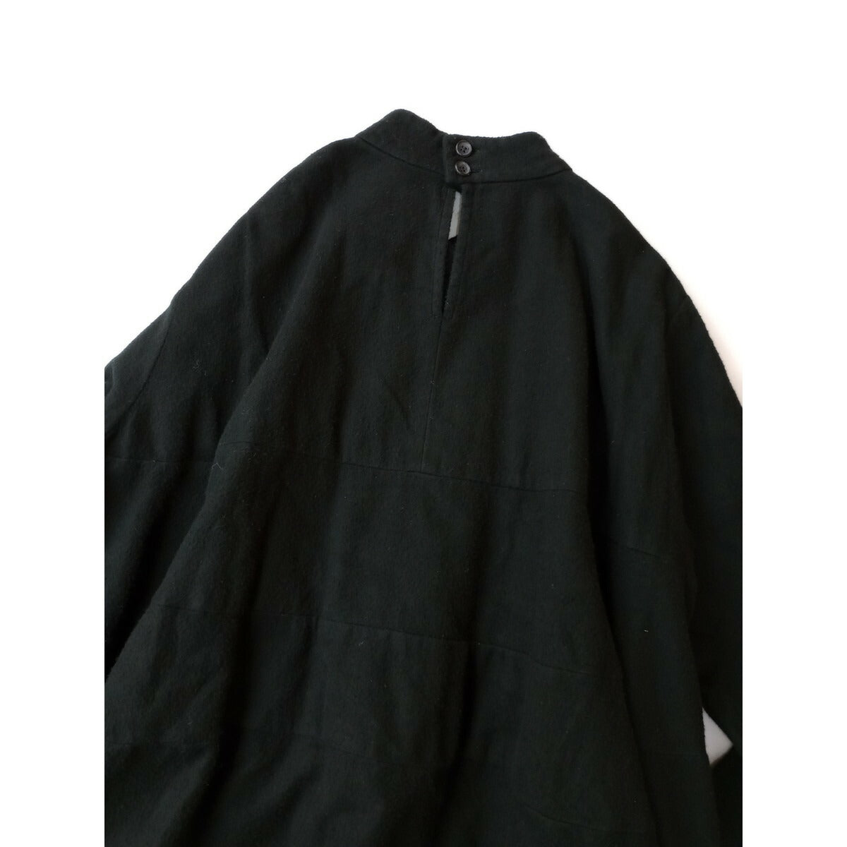 23AW ゴーシュ フラフィーオーガニック コットン ハイネック ワンピース 黒 ブラック ロング 2 (5M＋2635)【中古】