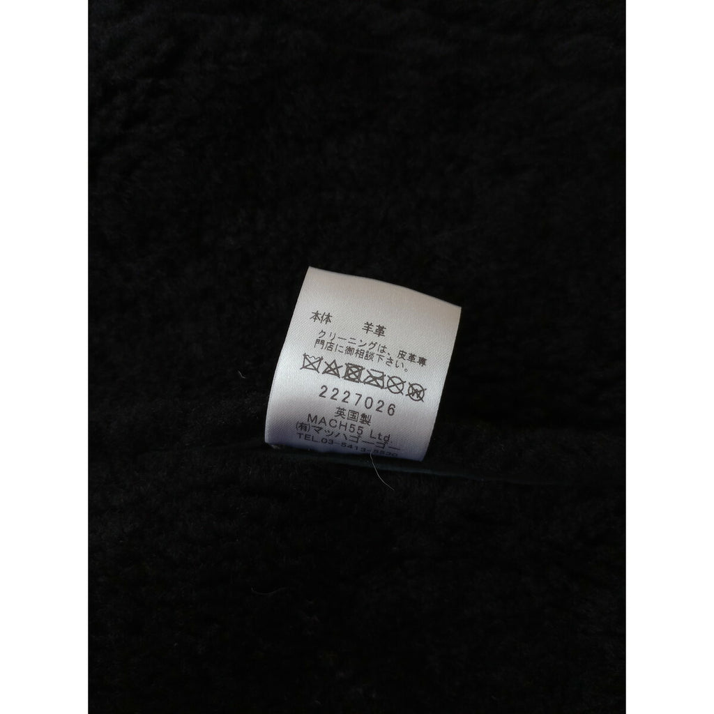 Colenimo コレニモ シープスキン ムートン ベスト 黒 ブラック L (22M＋0213)【中古】