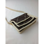 MARNI マルニ intarsia-knit logo satchel bag ロゴ サッチェル バッグ ショルダー バッグ ダーク ブラウン【中古】