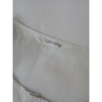 トゥジュー TOUJOURS ノーカラー シャツ チュニック トップス コットン シルク 白【中古】