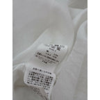 トゥジュー TOUJOURS ノーカラー シャツ チュニック トップス コットン シルク 白【中古】