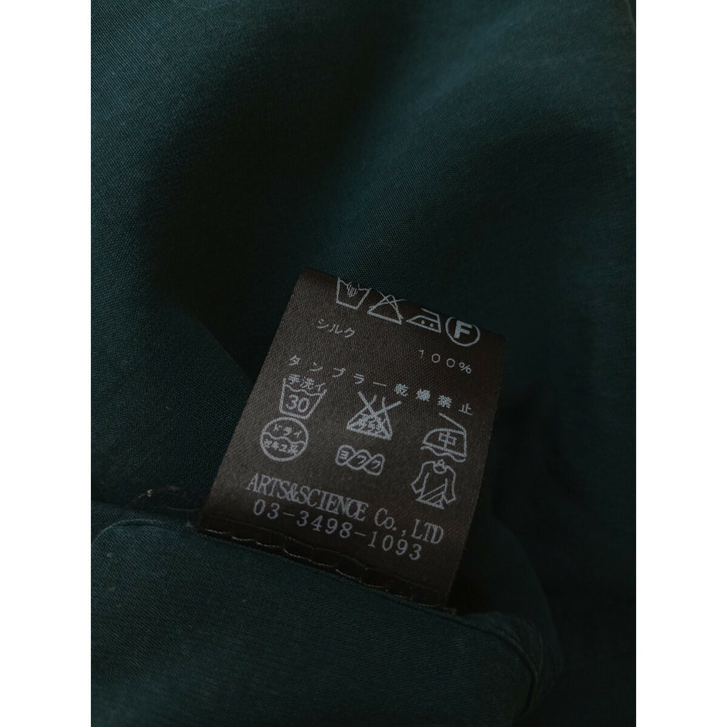 アーツ&サイエンス ARTS&SCIENCE シルク シャツ ブラウス プルオーバー トップス グリーン 1【中古】