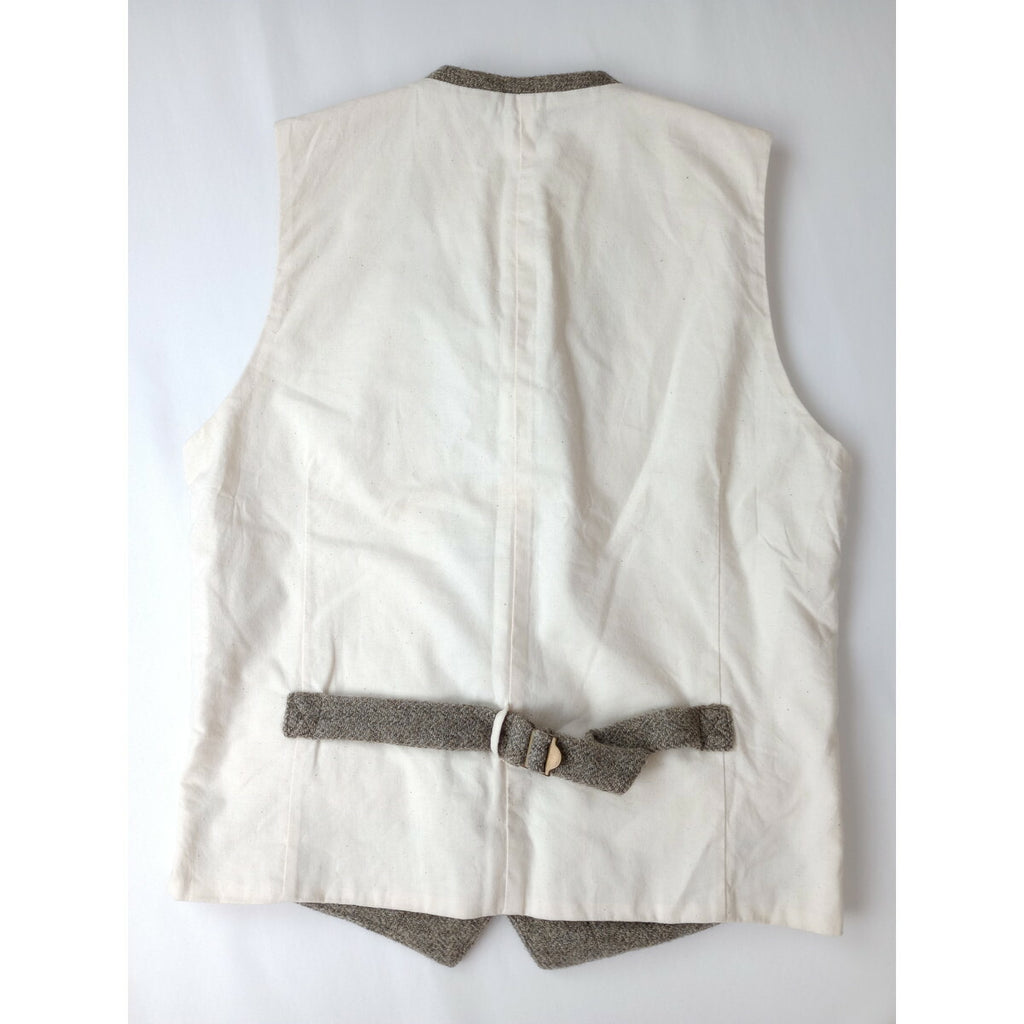 TOWAVASE トワヴァーズ コサージュ 付き ツイード ベスト ベージュ【中古】