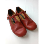 GARMENTREPRODUCTIONOFWORKERS ガーメントリプロダクションオブワーカーズFARMERS T-STRAP SHOSE Tストラップ レザー シューズ 赤 4【中古】