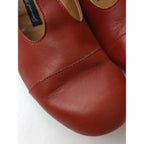 GARMENTREPRODUCTIONOFWORKERS ガーメントリプロダクションオブワーカーズFARMERS T-STRAP SHOSE Tストラップ レザー シューズ 赤 4【中古】