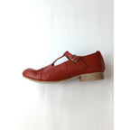 GARMENTREPRODUCTIONOFWORKERS ガーメントリプロダクションオブワーカーズFARMERS T-STRAP SHOSE Tストラップ レザー シューズ 赤 4【中古】
