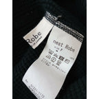 nest Robe ネストローブ コットン ワッフル 長袖 プルオーバー カットソー トップス 黒 ブラック【中古】