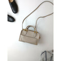 J&M DAVIDSON ジェイアンドエム デヴィッドソン MIA CUBE ミア キューブ ミニ レザー ショルダーバッグ WARM TAUPE ベージュ【中古】