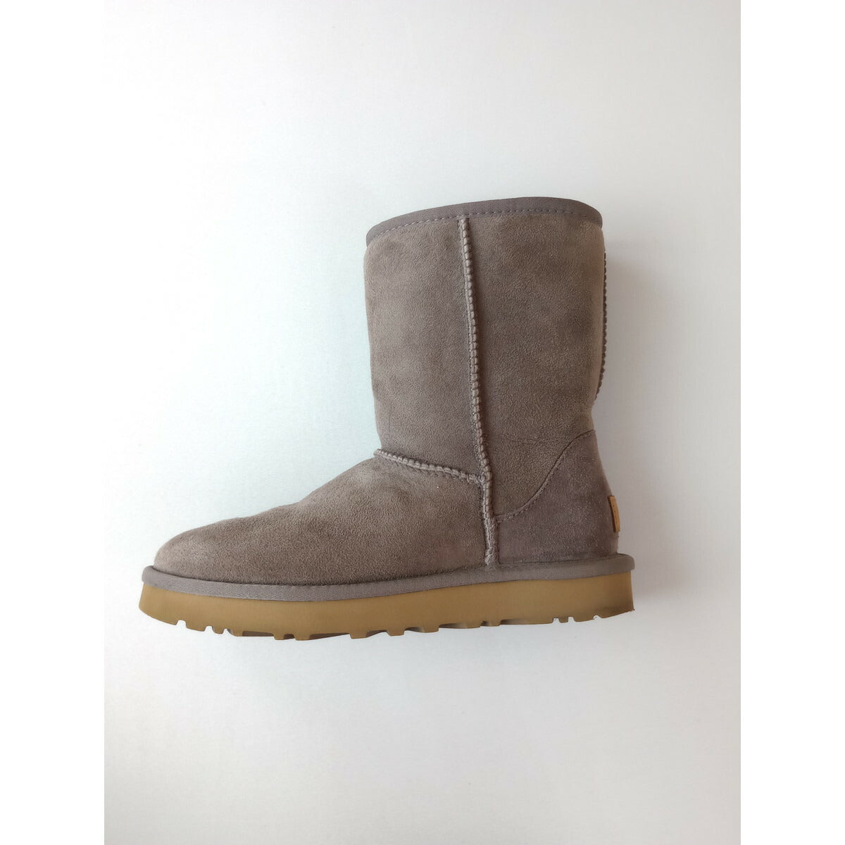 UGG アグ Classic Short II クラシック ショート ムートン ブーツ グレー US6 23 靴 (24M＋0810) 【中古】