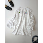 nest Robe ネストローブ KUMI KOSUGE SPECIAL ITEM 「世界一美しい鳥」 リネン付け襟 セーラー ブラウス 長袖 トップス 白【中古】