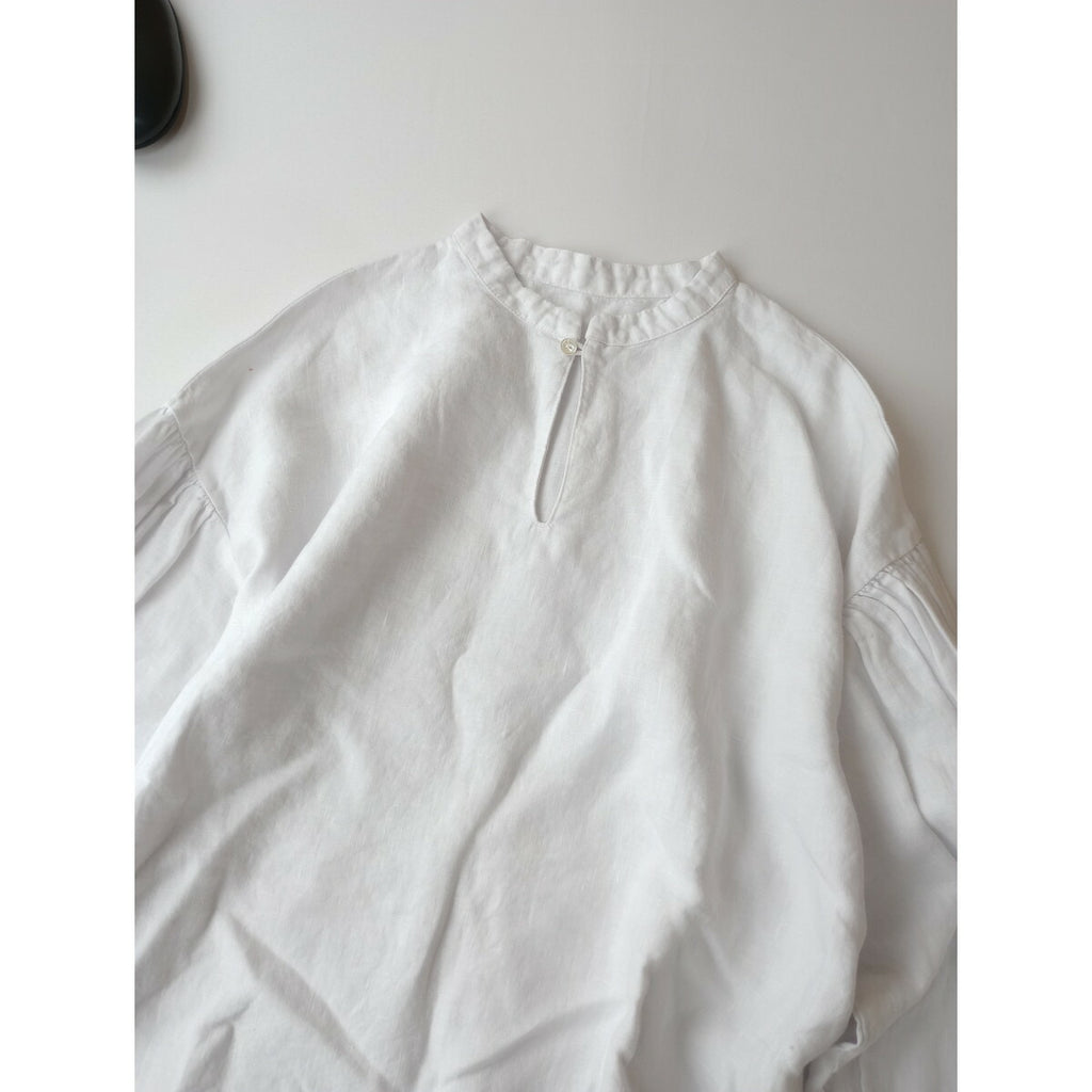 nest Robe ネストローブ KUMI KOSUGE SPECIAL ITEM 「世界一美しい鳥」 リネン付け襟 セーラー ブラウス 長袖 トップス 白【中古】