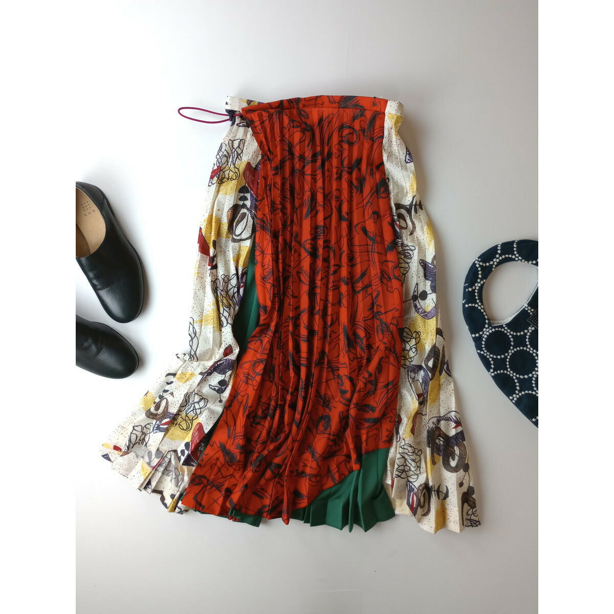 TOGA PULLA トーガ プルラ Print mix skirt 総柄 ロングスカート 34【中古】