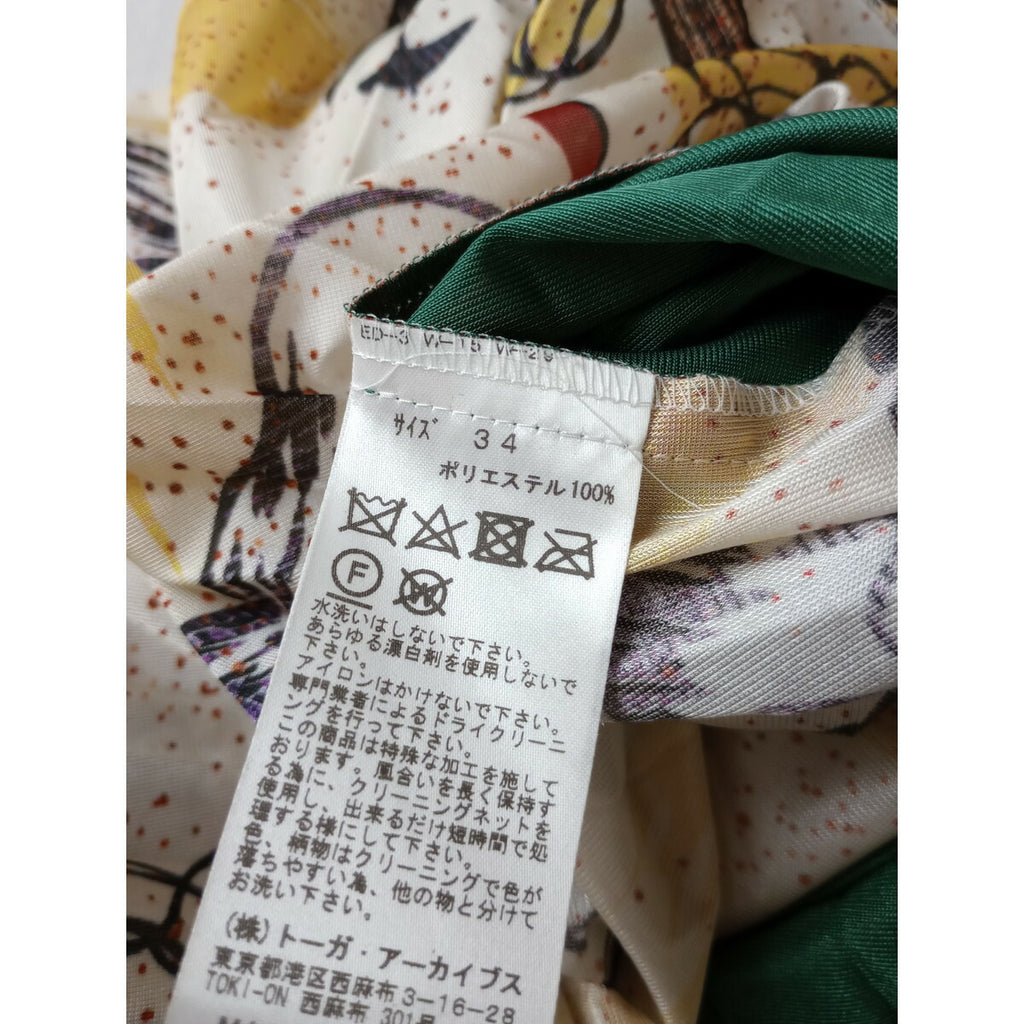 TOGA PULLA トーガ プルラ Print mix skirt 総柄 ロングスカート 34【中古】