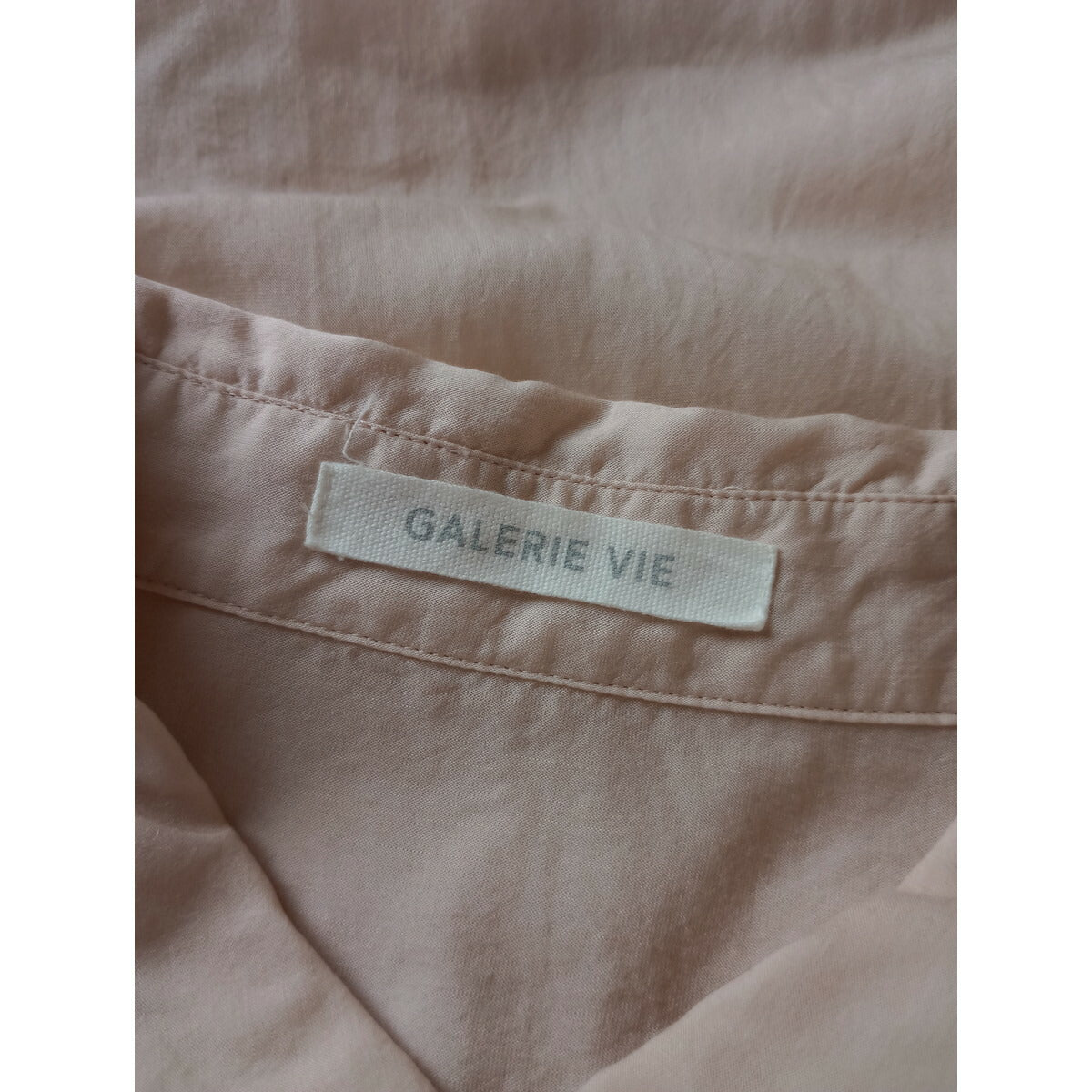 GALERIE VIE ギャルリーヴィー セルロース シルク ブロード ボックス シャツ トップス ピンク【中古】