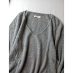 糸衣 itoi KIDO PURE CASHMERE カシミヤ Vネッ ク ニット 長袖 トップス セーター 1 グレー 【中古】
