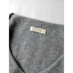 糸衣 itoi KIDO PURE CASHMERE カシミヤ Vネッ ク ニット 長袖 トップス セーター 1 グレー 【中古】