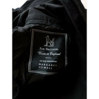 22AWMARGARETHOWELL×FOXBROTHERSマーガレットハウエルフォックスブラザーズフランネルラップスカートウールプリーツ ロング 黒 ブラック1 (5M＋2233)【中古】