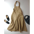 23SSJUNYAWATANABECOMME des GARCONS ジュンヤ ワタナベ コムデギャルソン SALOPETTE サロペット エプロンワンピース スカート ベージュ XS【中古】