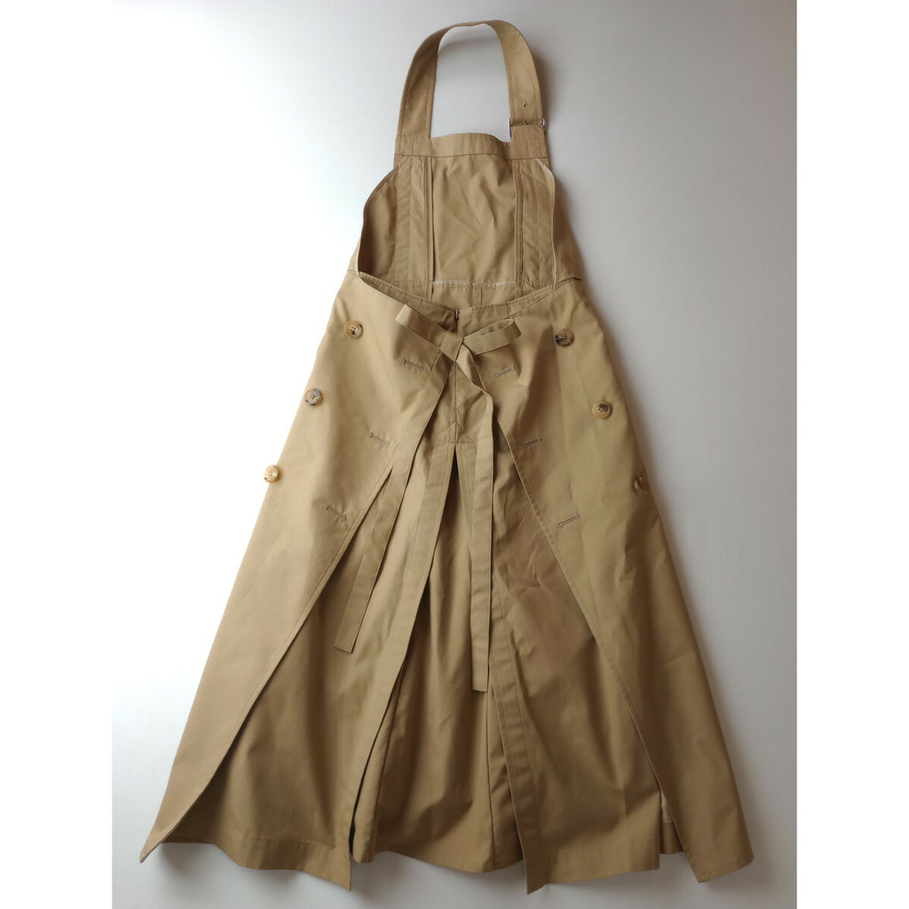23SSJUNYAWATANABECOMME des GARCONS ジュンヤ ワタナベ コムデギャルソン SALOPETTE サロペット エプロンワンピース スカート ベージュ XS【中古】