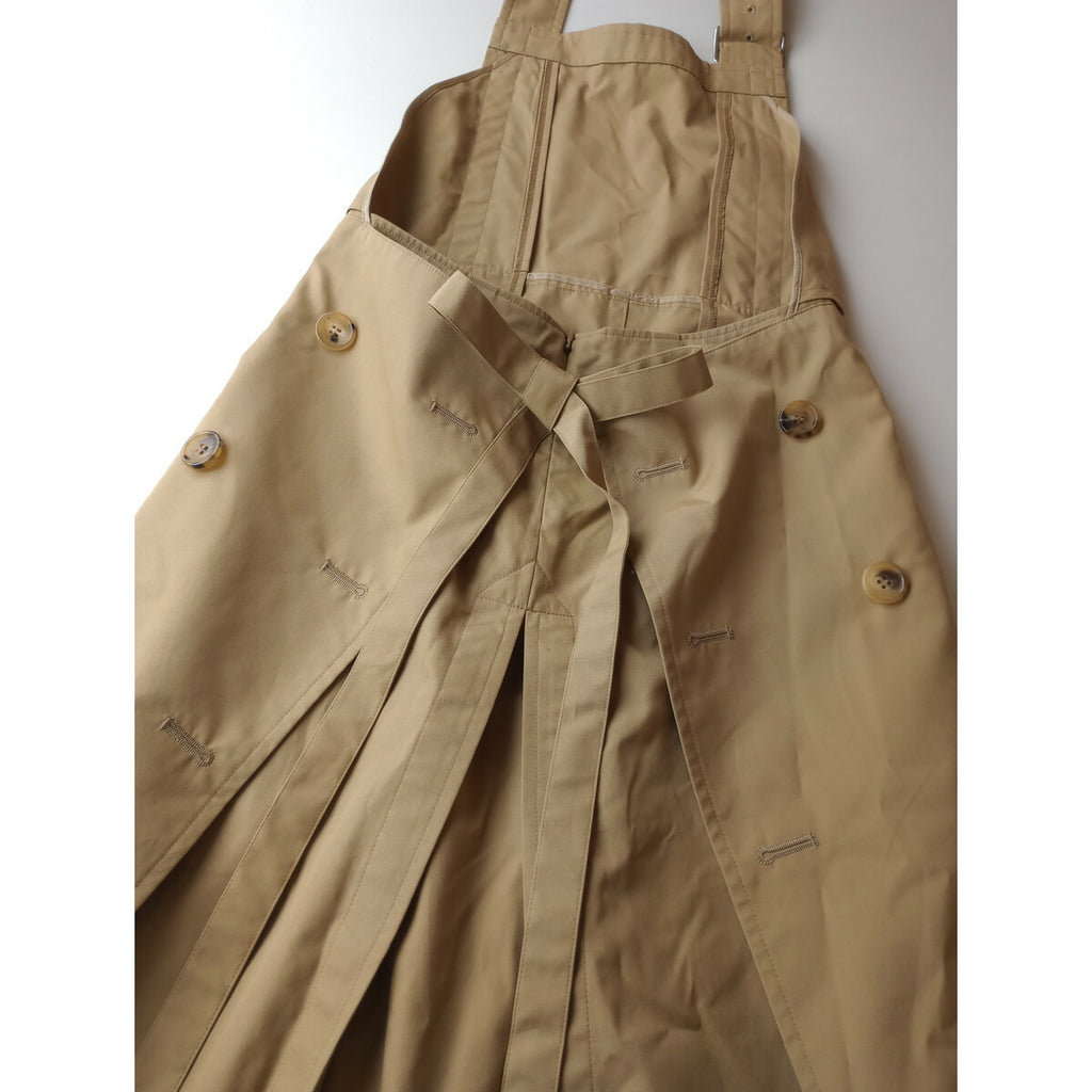 23SSJUNYAWATANABECOMME des GARCONS ジュンヤ ワタナベ コムデギャルソン SALOPETTE サロペット エプロンワンピース スカート ベージュ XS【中古】