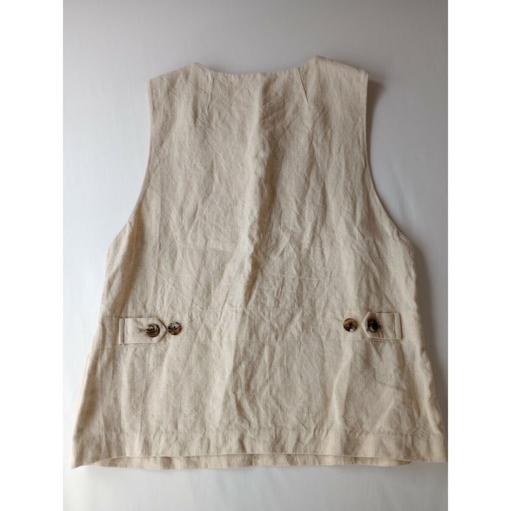 ゴーシュ ヘンプ ツイル ベスト プルオーバー トップス 生成り 2【中古】