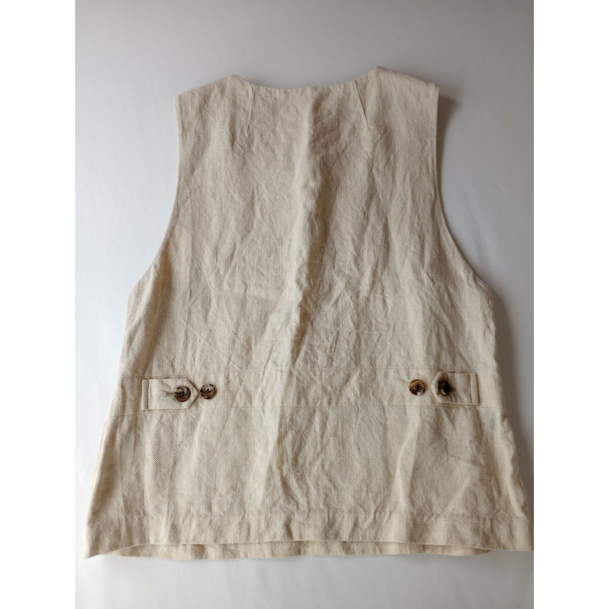 ゴーシュ ヘンプ ツイル ベスト プルオーバー トップス 生成り 2【中古】