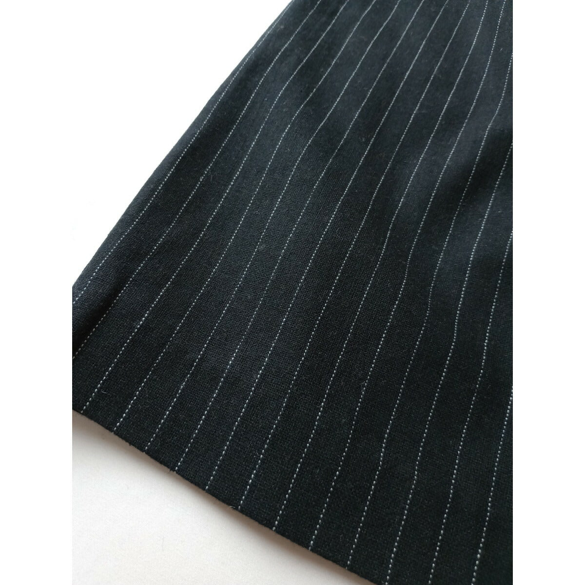 23AW 新品 RIM.ARK リムアークMannish stripe pencil SK マニッシュ ストライプ ペンシル ロングスカート 黒 ブラック【中古】