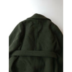 VONDEL フォンデル ダブルフェイスウール ガウン コート オリーブ カーキ 36 (DM＋0815)【中古】