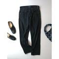 MADISONBLUE マディソンブルー SERUBITCHI JACQUARD STRAIGHT DENIM セルビッチデニムパンツ 黒 ブラック 00 XS【中古】