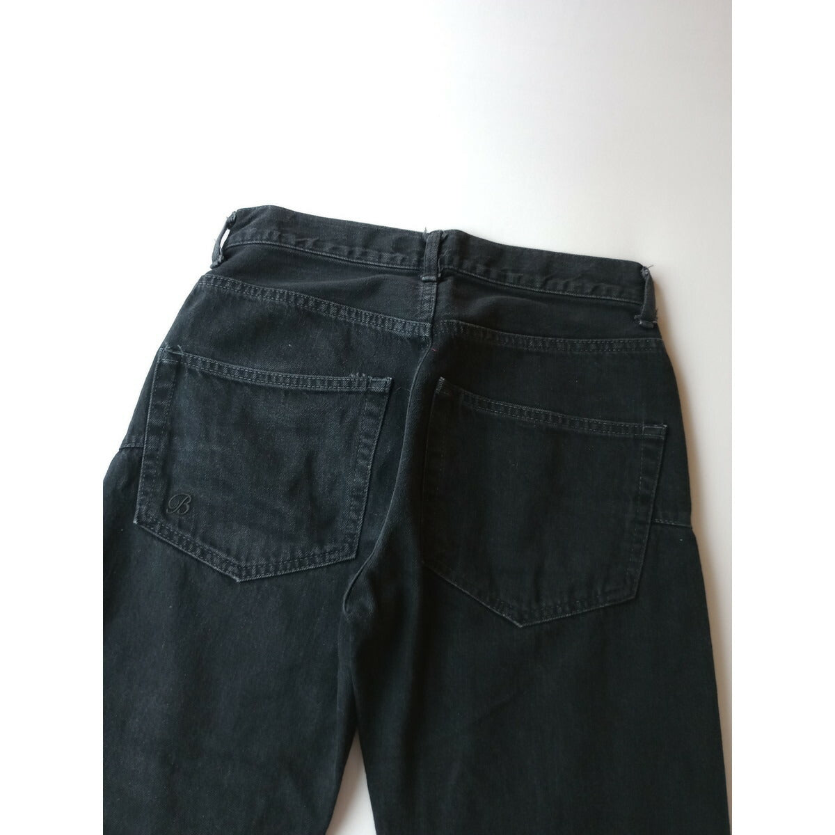 MADISONBLUE マディソンブルー SERUBITCHI JACQUARD STRAIGHT DENIM セルビッチデニムパンツ 黒 ブラック 00 XS【中古】
