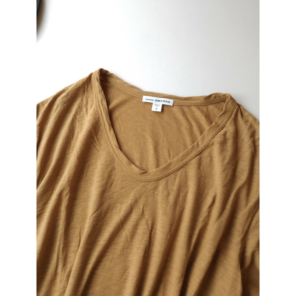 JAMES PERSE ジェームスパース 半袖 カットソー トップス イエロー マスタード 3【中古】