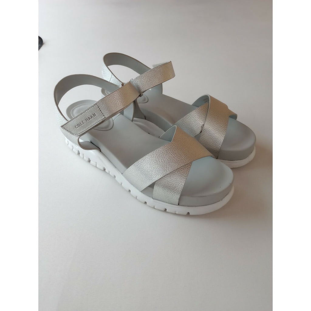 Cole Haan コールハーン ZERO GRAND SNDAL サンダル  25  8 シルバー 靴 【中古】