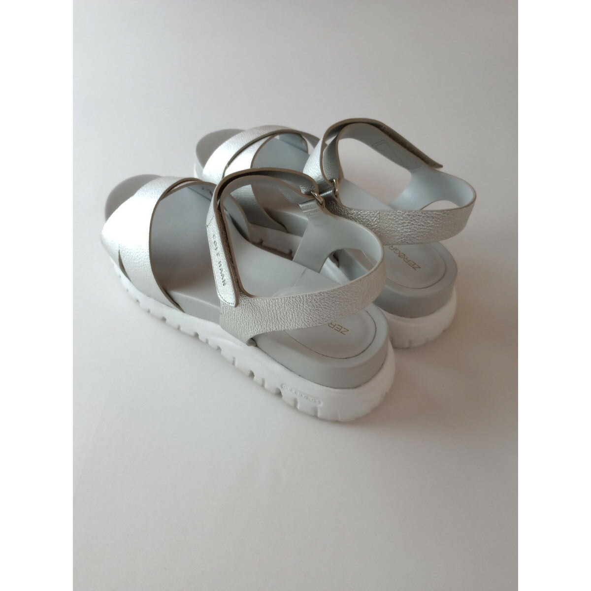 Cole Haan コールハーン ZERO GRAND SNDAL サンダル  25  8 シルバー 靴 【中古】
